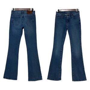 Vintage American Eagle Stretch Skinny Flare Jeans Blue